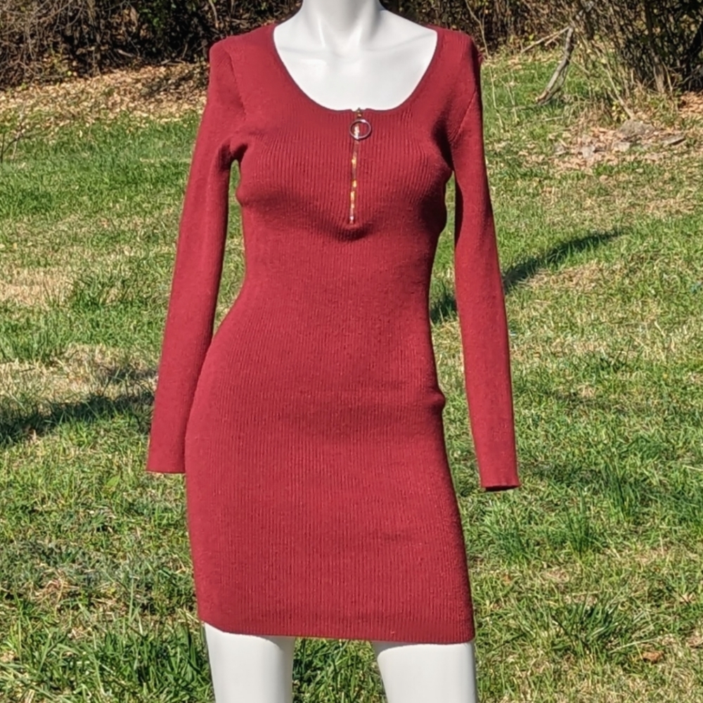 Charlotte Russe Bodycon Ribbed Sweater Dress